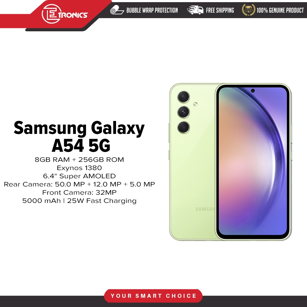 Samsung Galaxy A54 5G 8GB +256GB – Original Malaysia Set – Satu