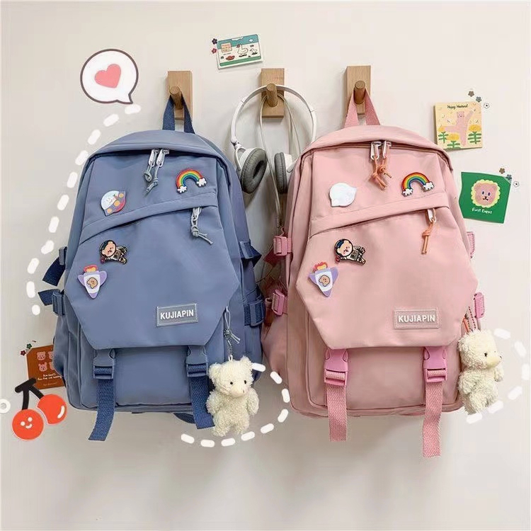 2023 Korean Style Backpack College School Bag Casual Bag Beg Sekolah 