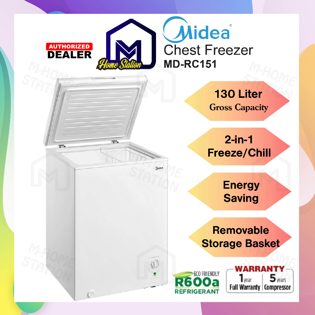 Midea Chest Freezer 130L MD RC151FZB01 use as Freeze or Fridge