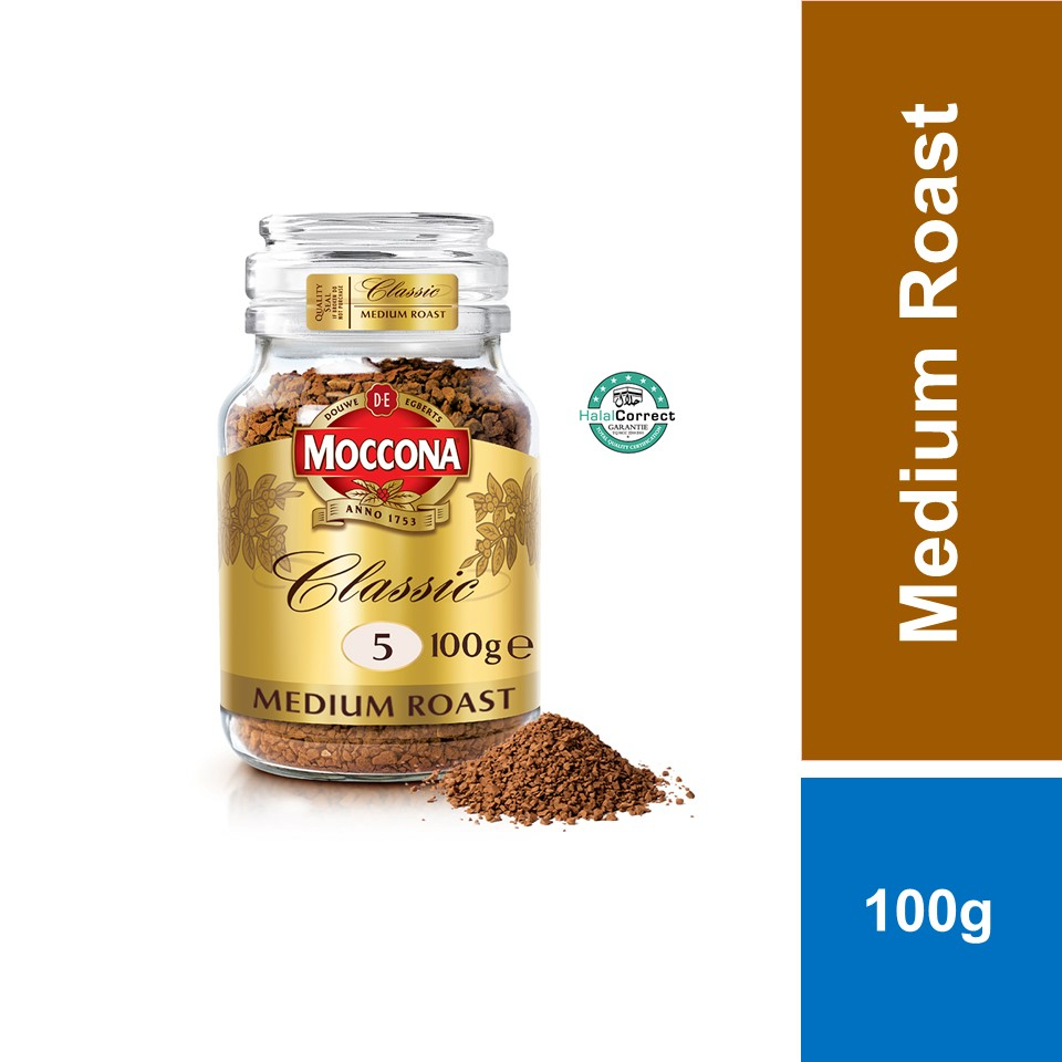 MOCCONA Classic Medium Roast Freeze Dried Instant Coffee Jar 100g