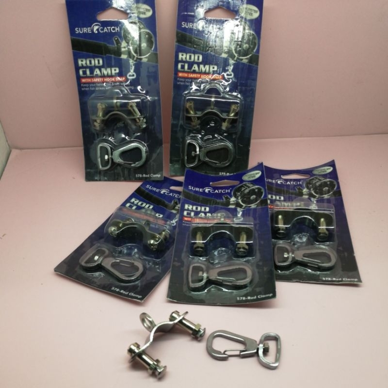 Sure Catch Rod Clamp With Safety Hook Snap | Shopee Malaysia