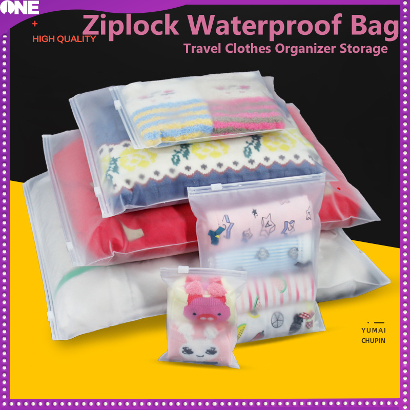 FJONE Zipper Bag Ziplock Bag Clothes Storage Bag Travel Storage Bag Slide Zipper Clothes Bag Zip
