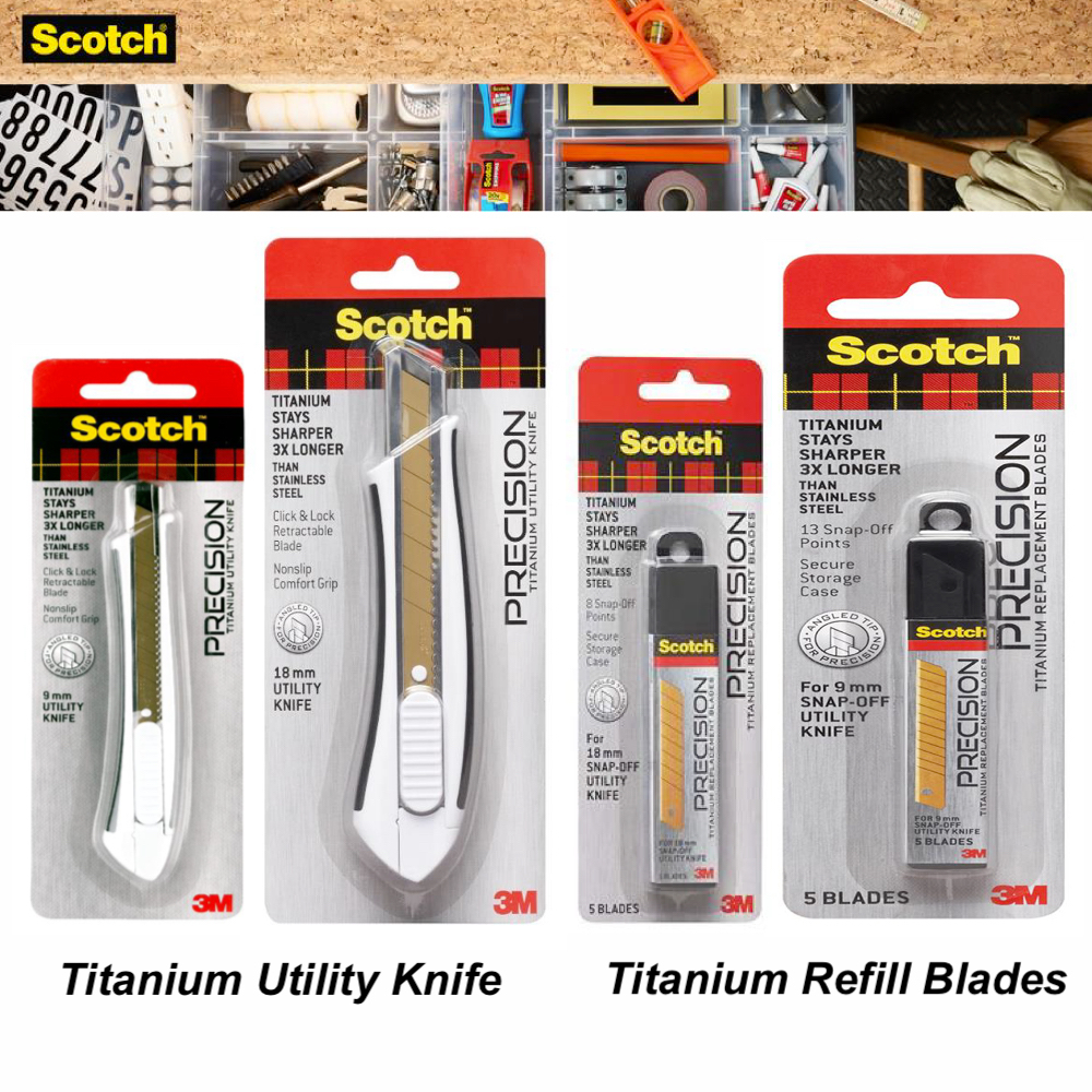 3M Scotch Precision Titanium Utility Knife , Titanium Refill Blades