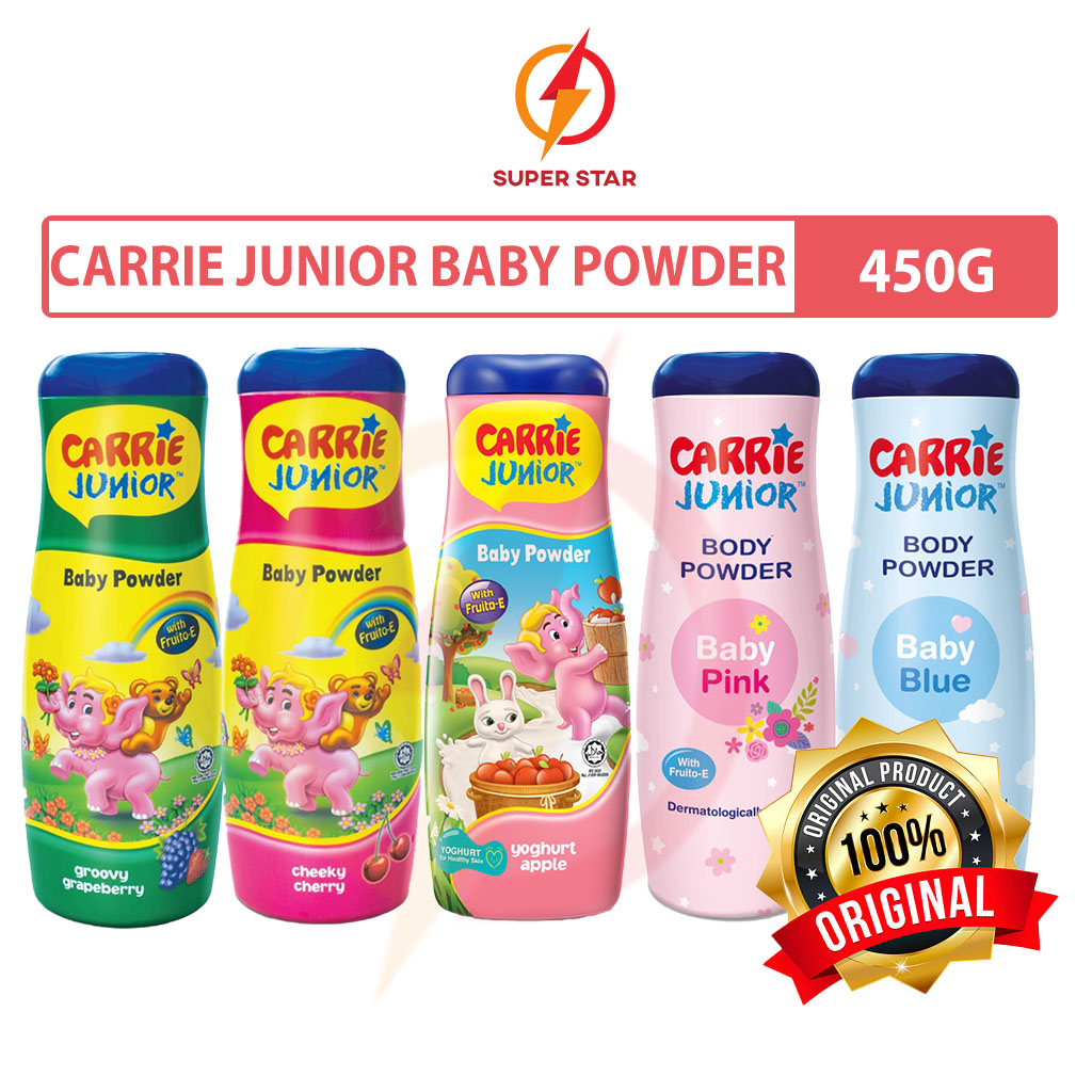 Carrie Junior Baby Powder 450g (Cheeky Cherry/ Groovy Grapeberry ...