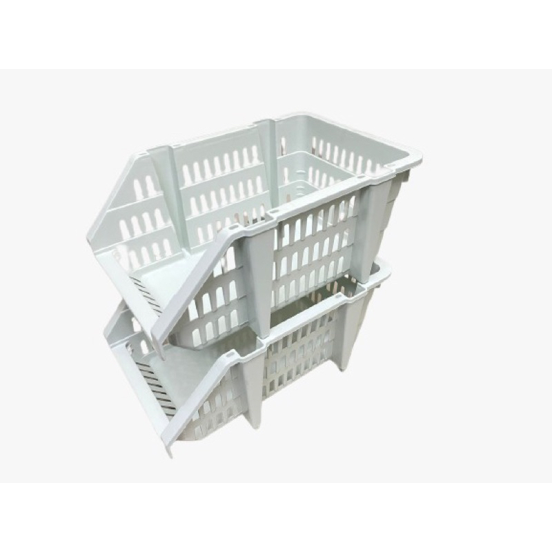 (2PCS) Stackable Plastic Rack / rak plastik boleh susun/ Save space ...