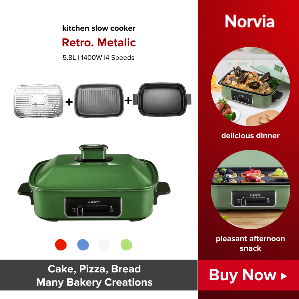 Norvia Airbot iCook Multicooker All In One Electric Non-Stick Multi Function - Blue