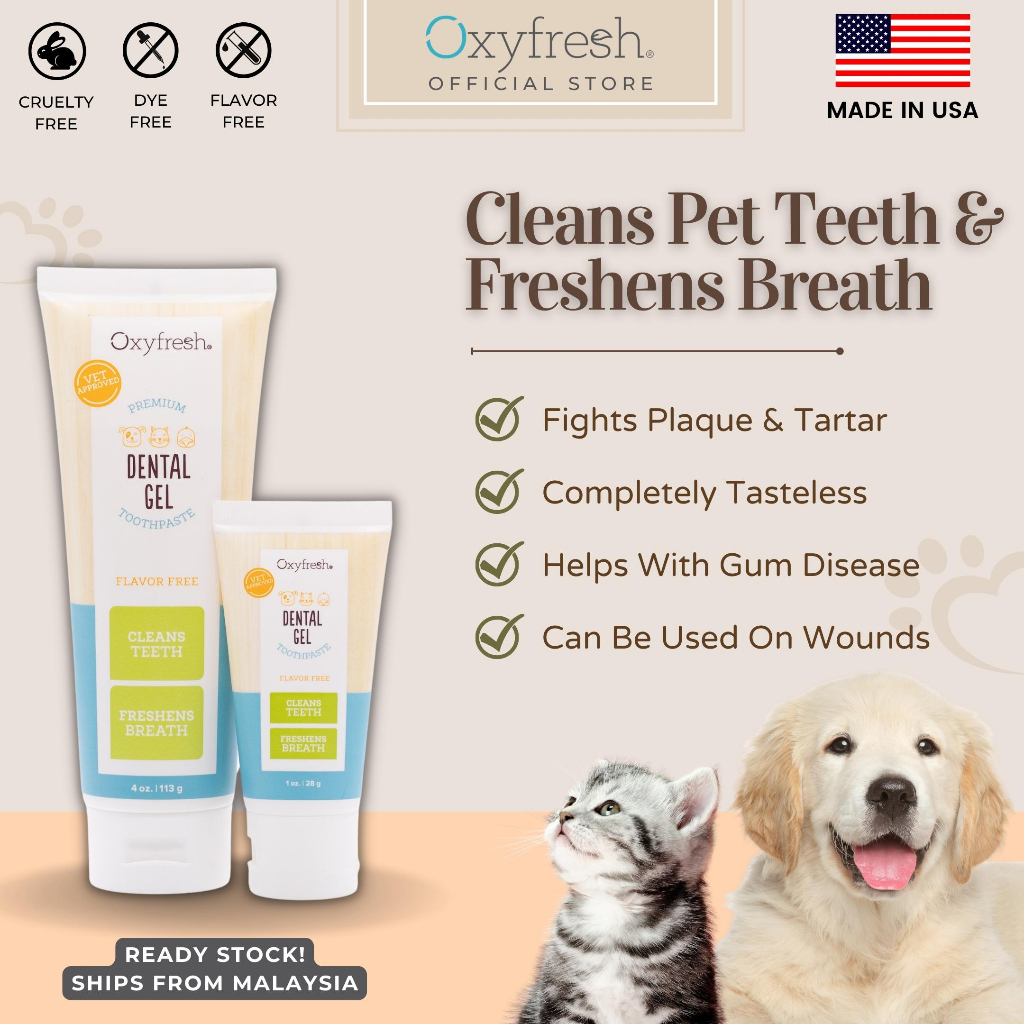 Oxyfresh Pet Dental Gel Cat Toothpaste, Dog Toothpaste, Cat Dental