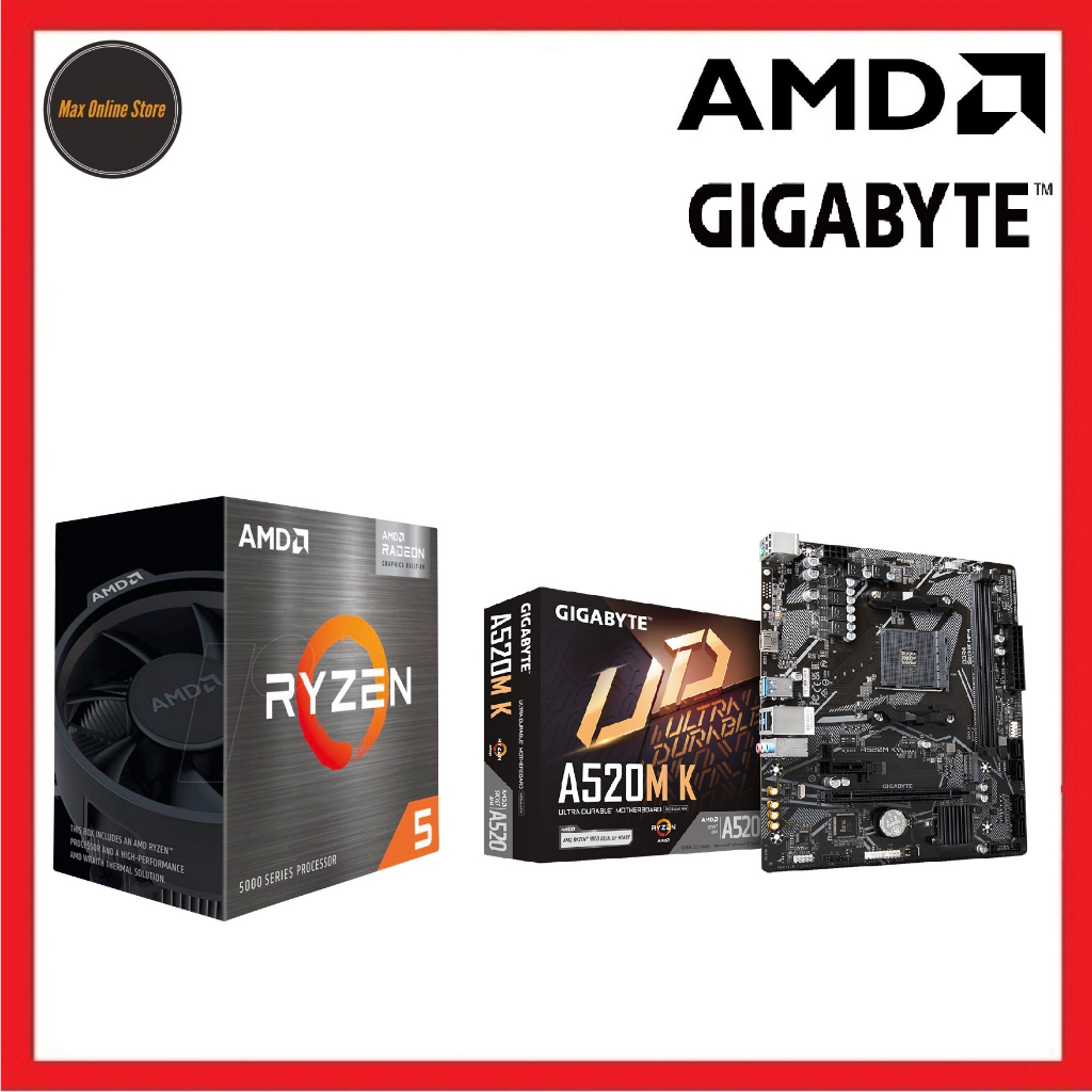 AMD Ryzen 5 5600G Gigabyte A520M K Mobo Combo Set Original Unit