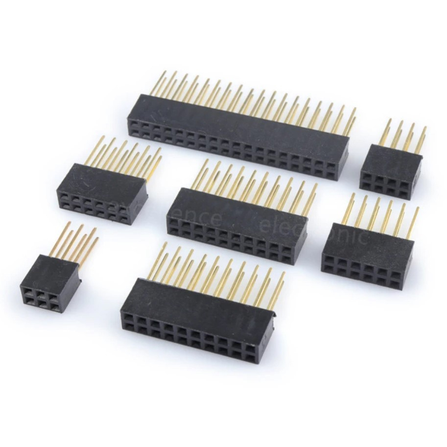 (1pcs) Double Row 2.54mm Pin Header Straight Female Pin Header Long