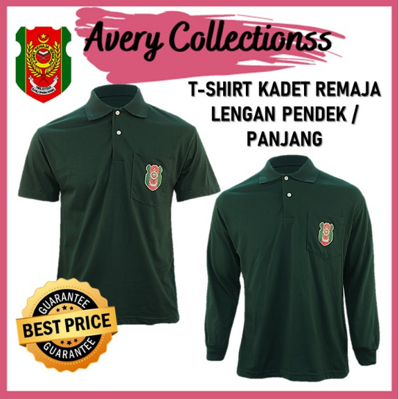 T Shirt Kadet Remaja Sekolah Krs Lengan Pendek And Lengan Panjang T