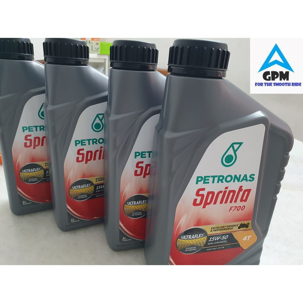 NEW PACK !!! PETRONAS SPRINTA F700 15W-50 SEMI SYNTHETIC 4T ULTRAFLEX ...