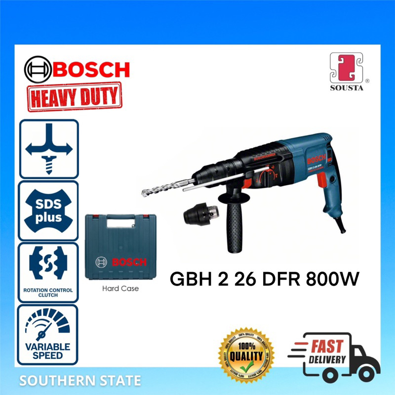 BOSCH GBH 226 DFR Rotary Hammer 800W Shopee Malaysia