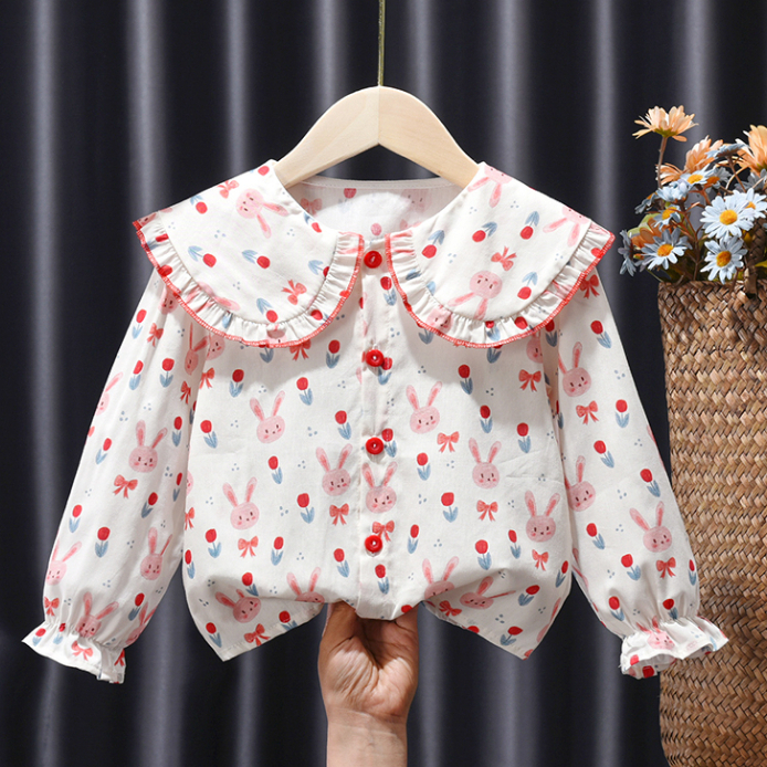 Girls Cute Rabbit Long Sleeve Blouse (Ready Stock) | Shopee Malaysia