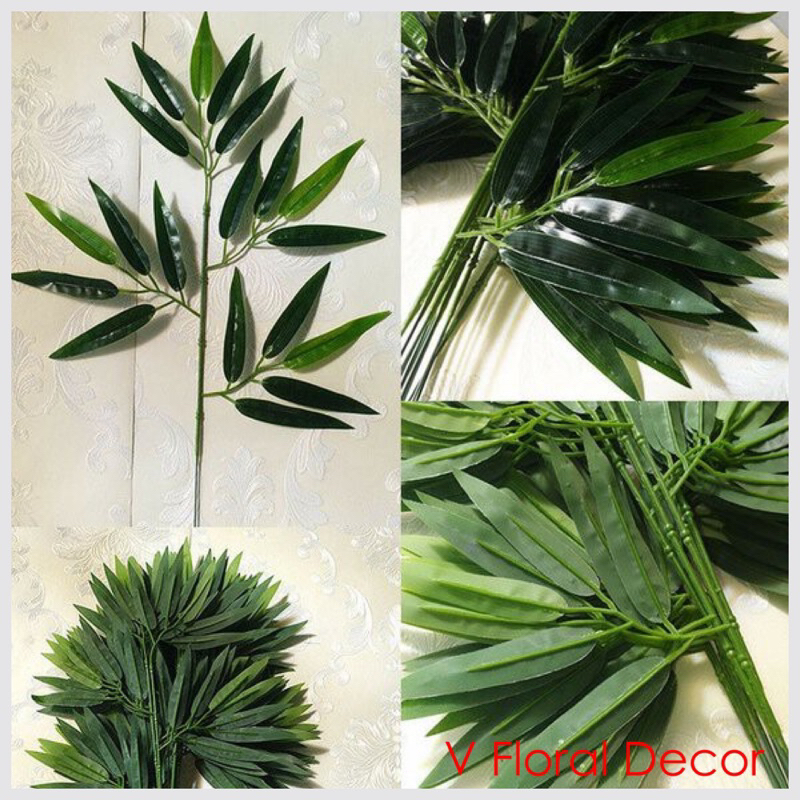 [READY STOCK] 1pc Bamboo Leaves for Decoration /Daun Palsu/Daun Bamboo/Artificial bamboo leaf