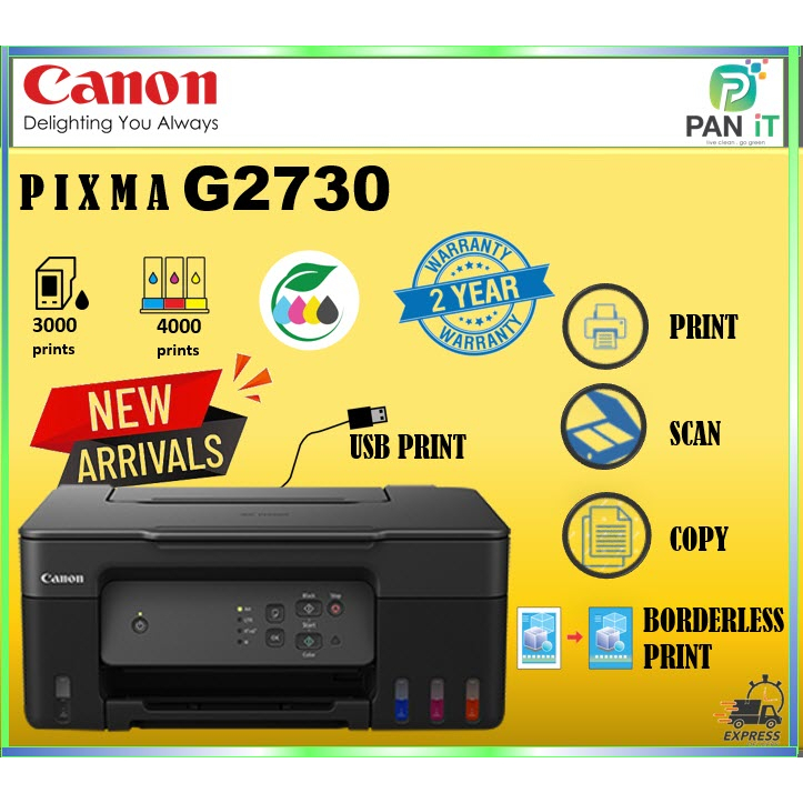 New Canon Pixma G2730 All In One Aio Multifunction Refillable Ink Tank Printer Shopee 3407
