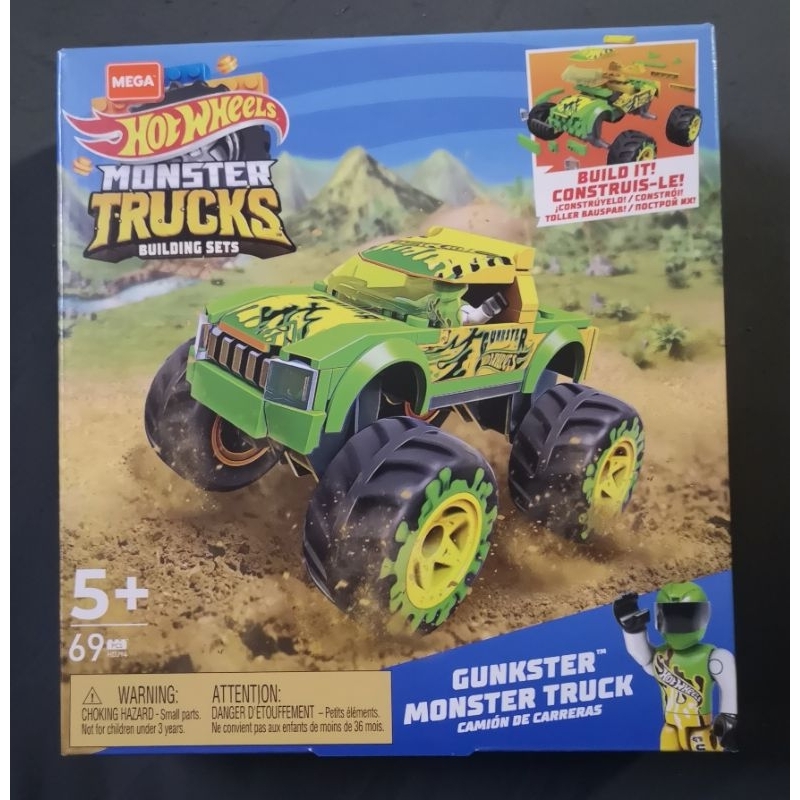 Mega Hot Wheels Monster Trucks Building Set Gunkster Monster Truck Camion De Carreras Compatible