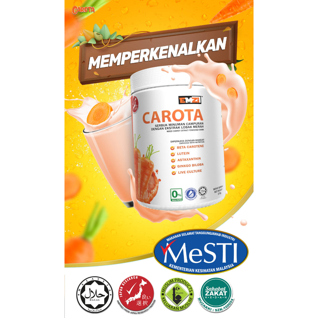 ready stock EMZI CAROTA / CARROT SUSU UNTUK KESIHATAN MATA / RABUN