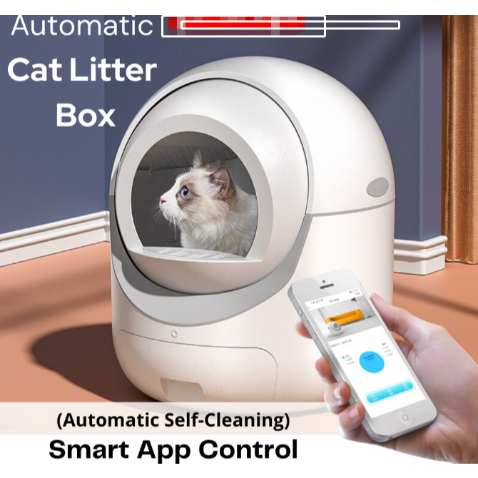 Automatic SelfCleaning Cat Litter Box, No Scooping Automatic Cat