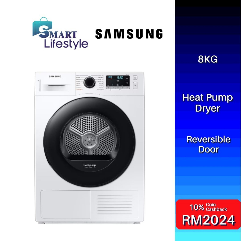 Samsung Heat Pump Dryer (8kg) DV80TA220AE/FQ Shopee Malaysia