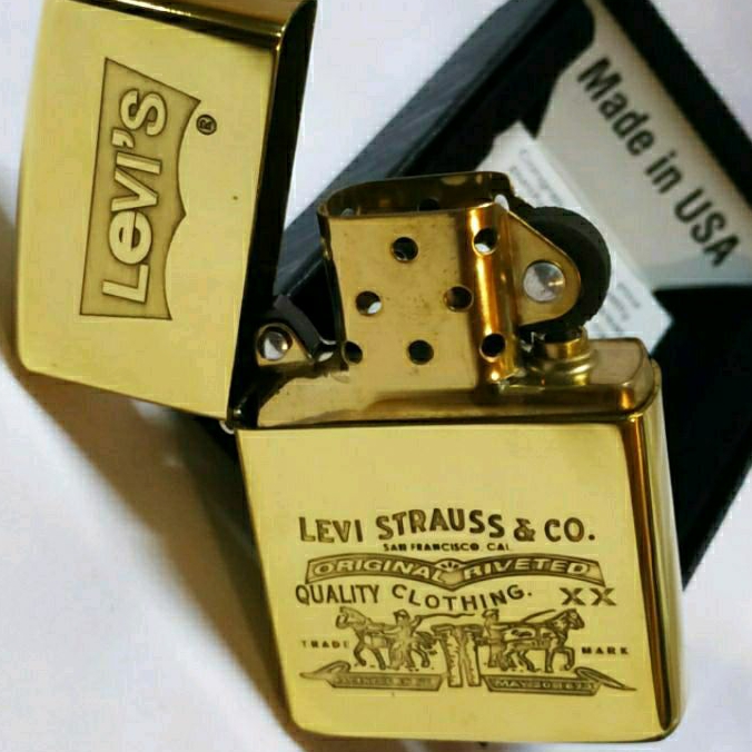 Brass Body like zippos lighters with gold inner Shopee Malaysia