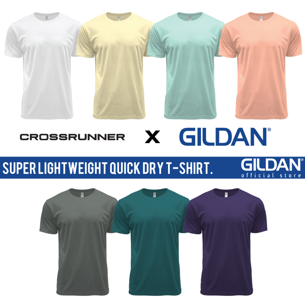 GILDAN X CROSSRUNNER Super Lightweight Quick Dry Sport T-Shirt Unisex ...