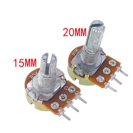 (5pcs) WH148 Potentiometer - 15mm 20mm Shaft - Linear Potentiometer