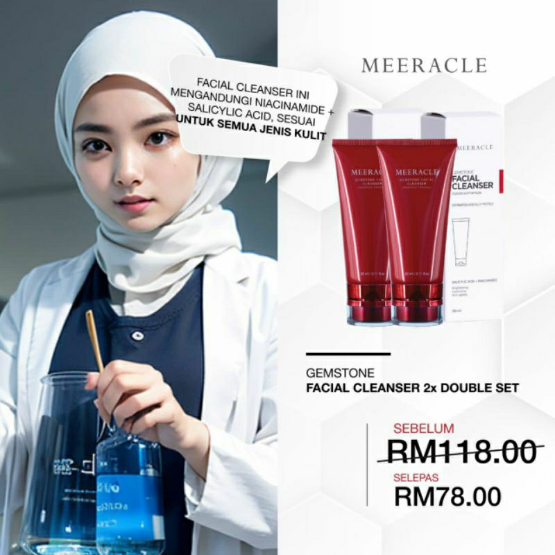 MEERACLE DOUBLE CLEANSER SET 2 UNIT CLEANSER Shopee Malaysia