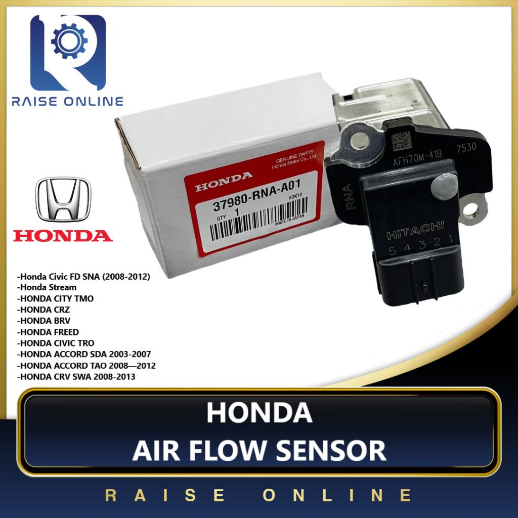 Honda Accord Odyssey MAF Sensor Mass Air Flow Sensor MAF 37980-RNA-A01 ...