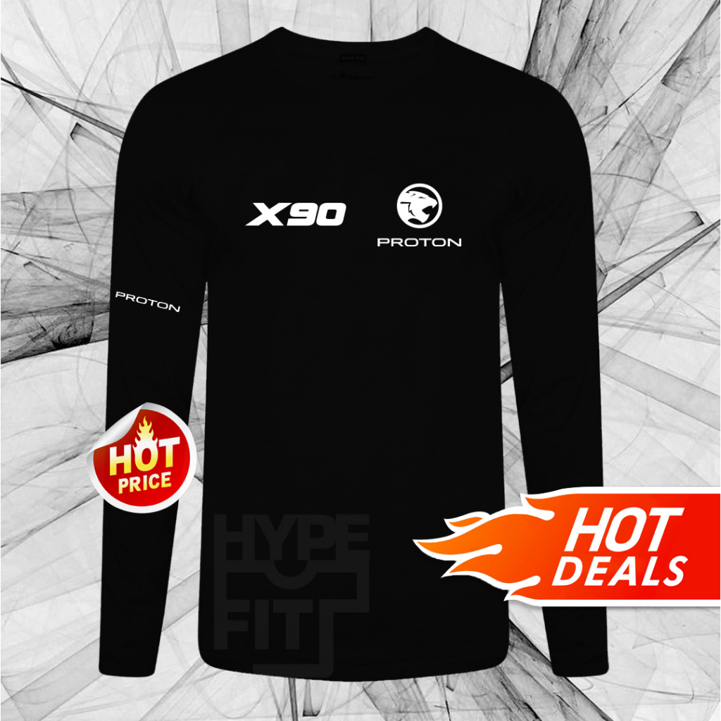 T-Shirt New Proton X90 Logo Cotton 170GSM Unisex Long Sleeve LS Big ...