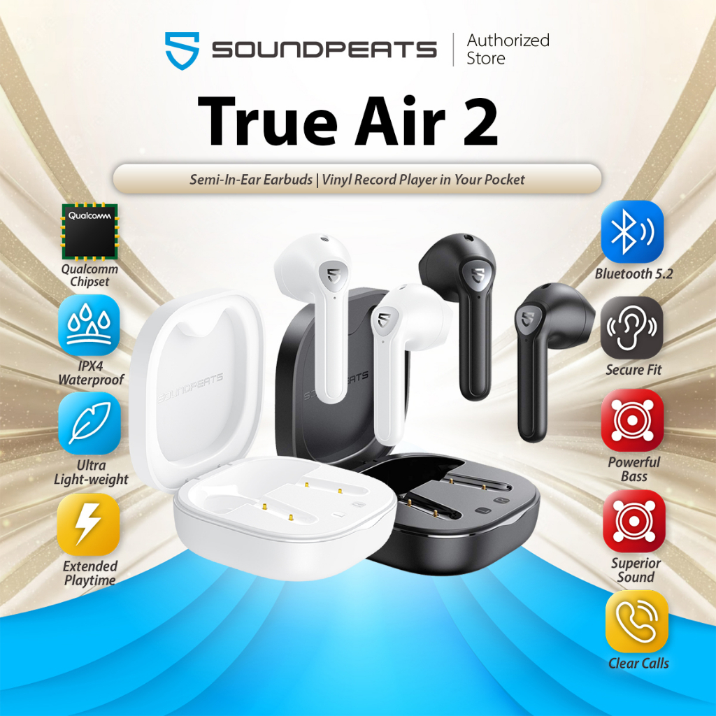 Soundpeats Trueair 2 Trueair2 Bluetooth V5 2 True Wireless Earphones With Qualcomm Dual Mic N