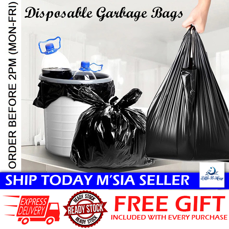 [Little B House] Beg Sampah 50Pcs Disposable Vest Type Garbage Bag ...
