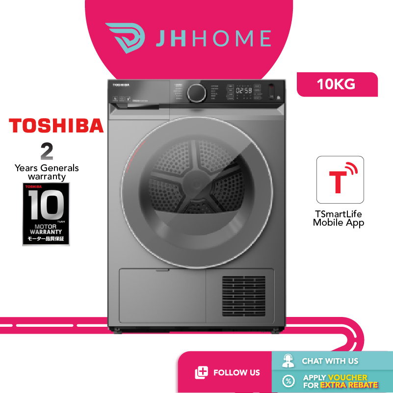 Toshiba 10KG Heat Pump Tumble Dryer TDBK110GHM(SK) Origin Inverter