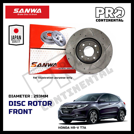 SANWA SPORT JAPAN HONDA HR-V HRV T7A 2015-2021 FRONT DRILLED SLOTTED ...
