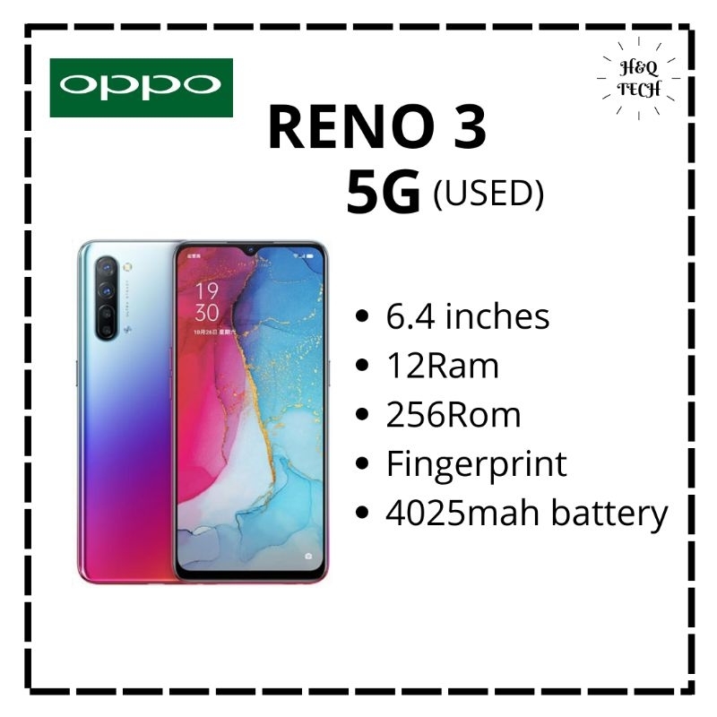 OPPO RENO 3 5G 12GB RAM + 256GB ROM 6.4 INCH FINGERPRINT 4025MAH ...