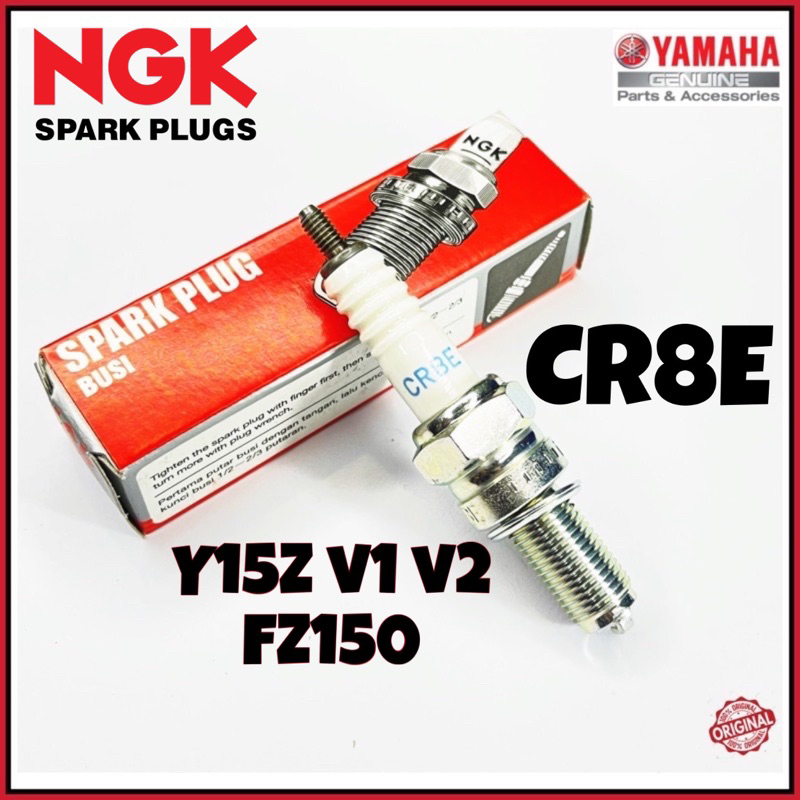 [100 ORI] Y15Z Y15 V1 V2 & FZ150 FZ SPARK PLUG PLUGS CR8E NGK 100