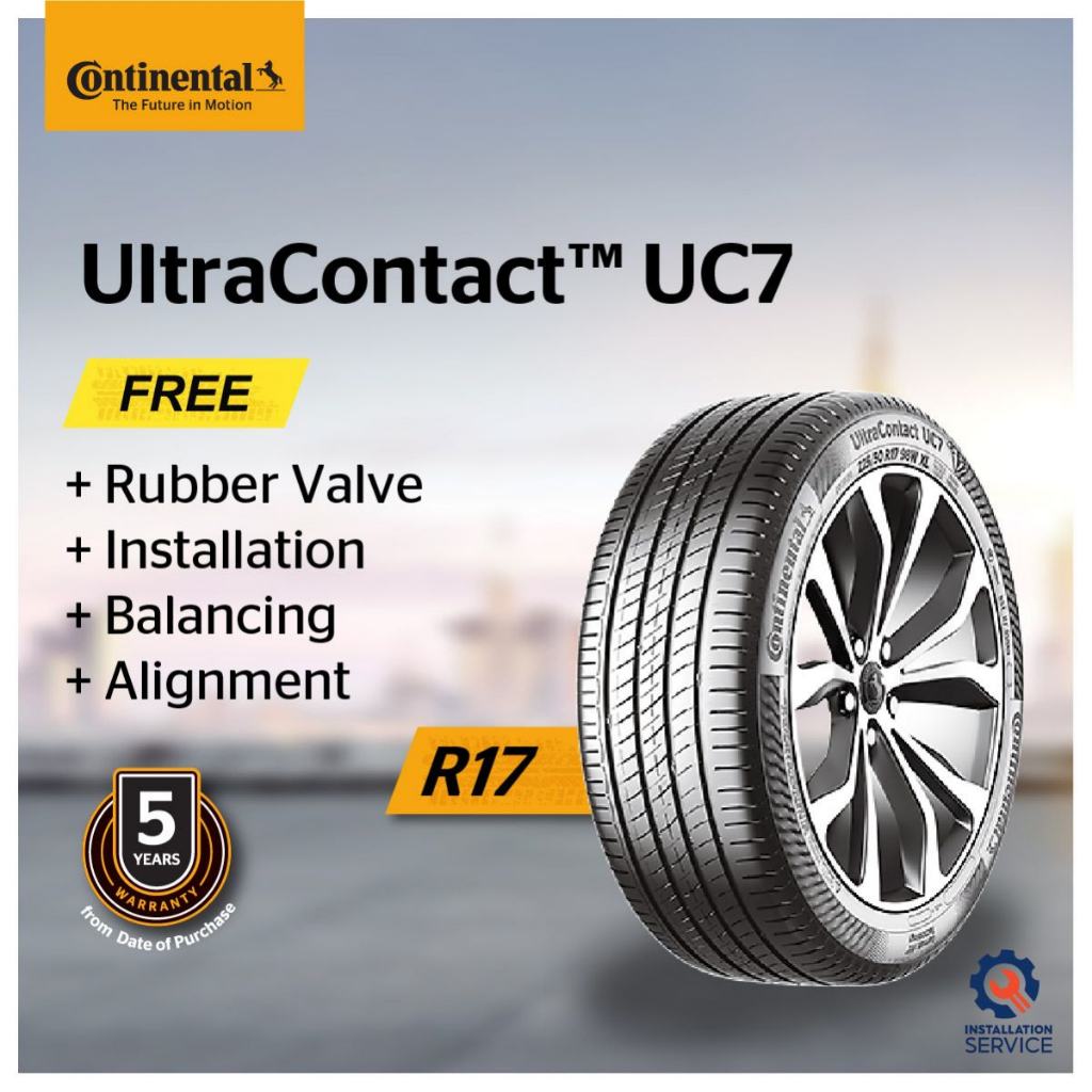 [Continental Official] UltraContact UC7 R17 225/55 215/55 225/50 215/50 ...