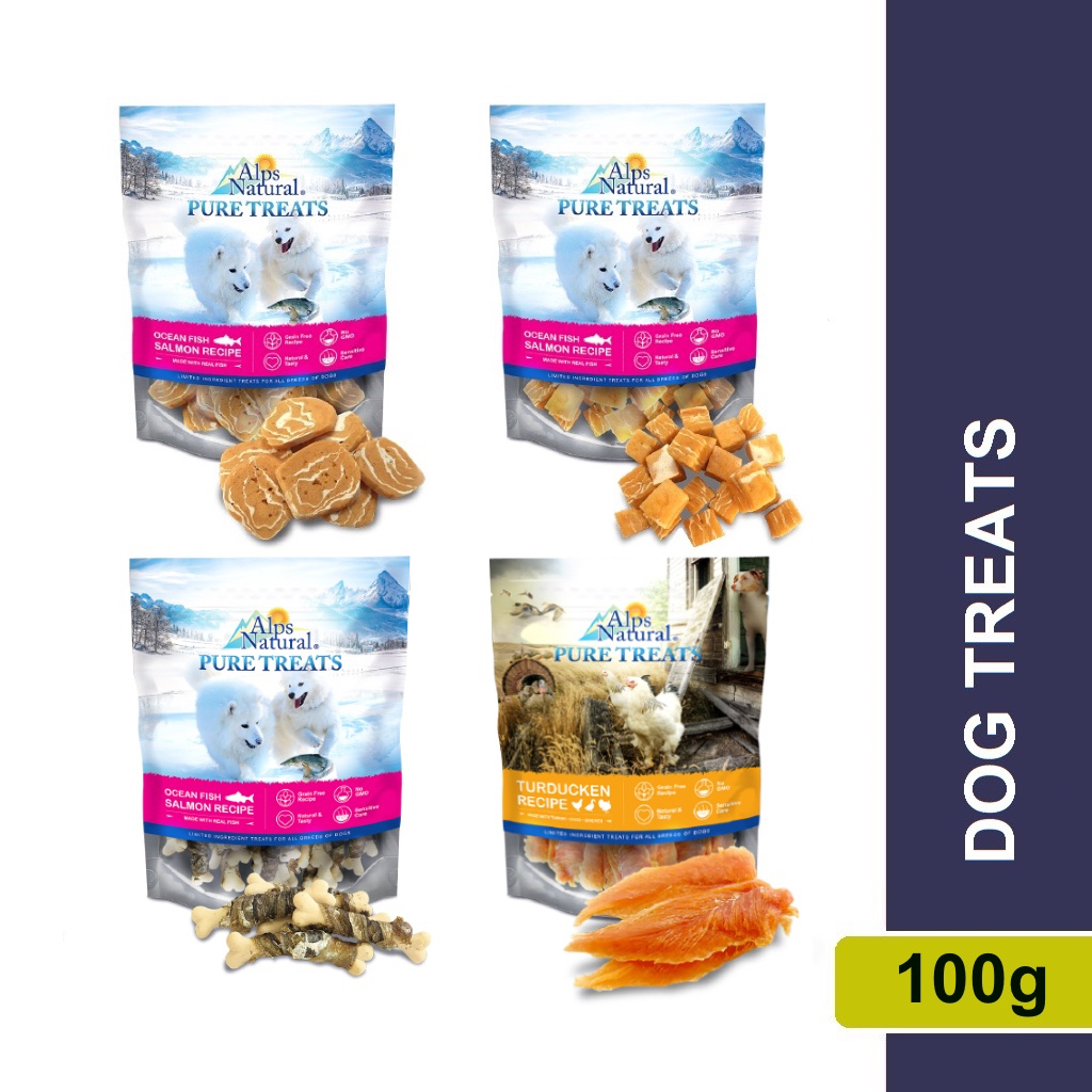 Alps Natural Pure Dog Snack Dog Treats 100g/120g (Salmon / Cod Fish ...