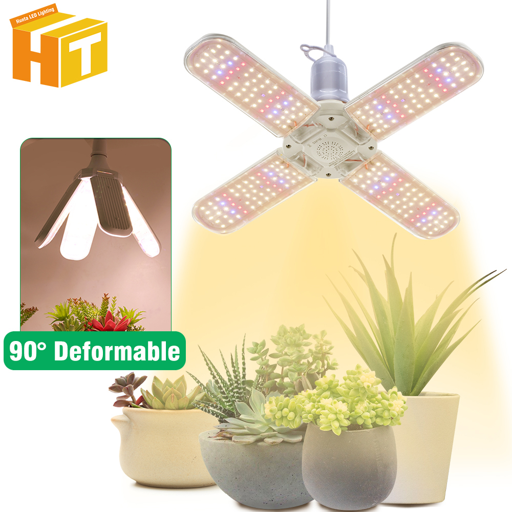 24W 36W 48W Foldable LED Grow Light Full Spectrum E27 Plant Growing ...
