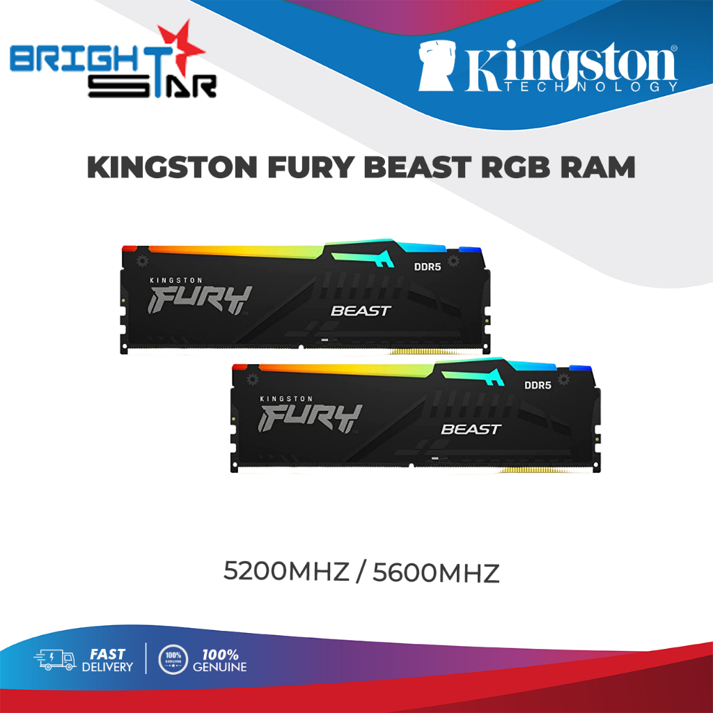 KINGSTON FURY BEAST RGB / LONGDIMM / DDR5 / 8GB / (5200MHZ, 5600MHZ ...