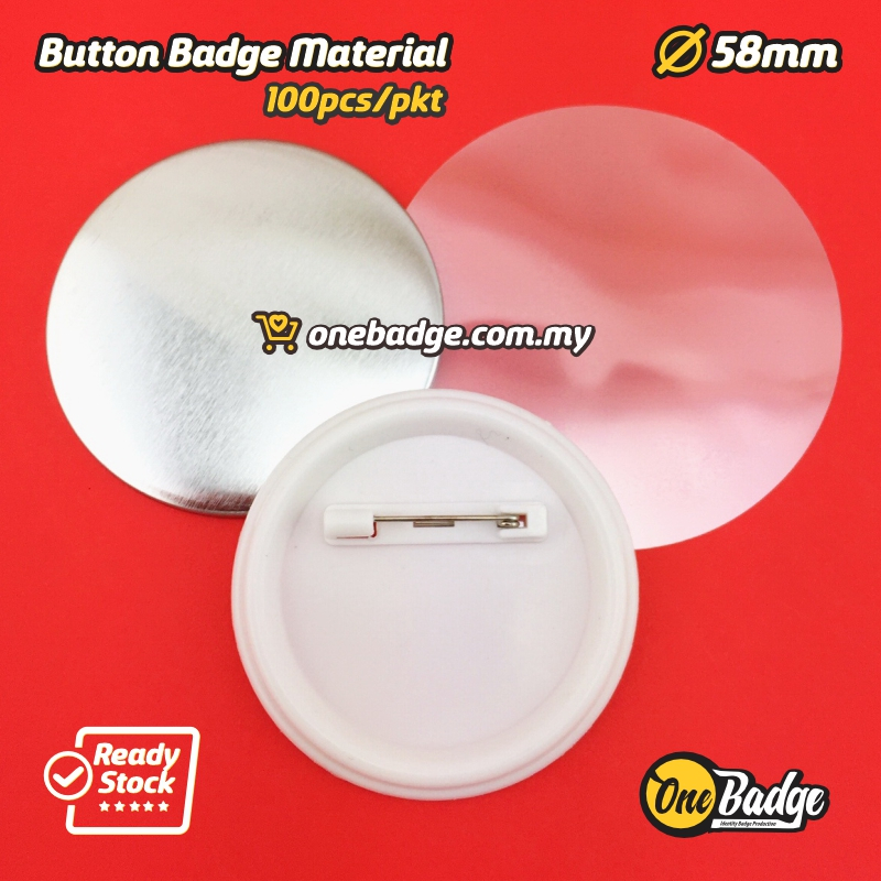 58mm Button Badge MaterialSafey Pin (100pcs/pkt) 58mm PinBack Badge