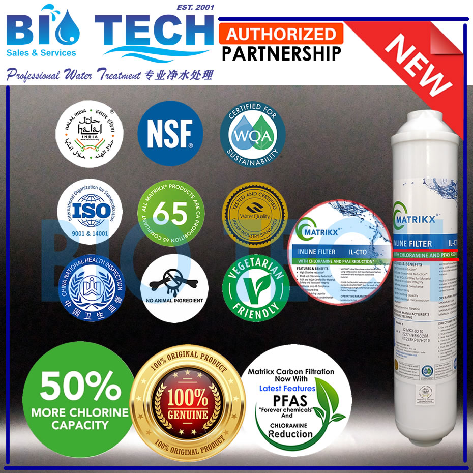 Sistem Penapis Air Water Filter Cooler 10" Matrikx Inline ILCTO
