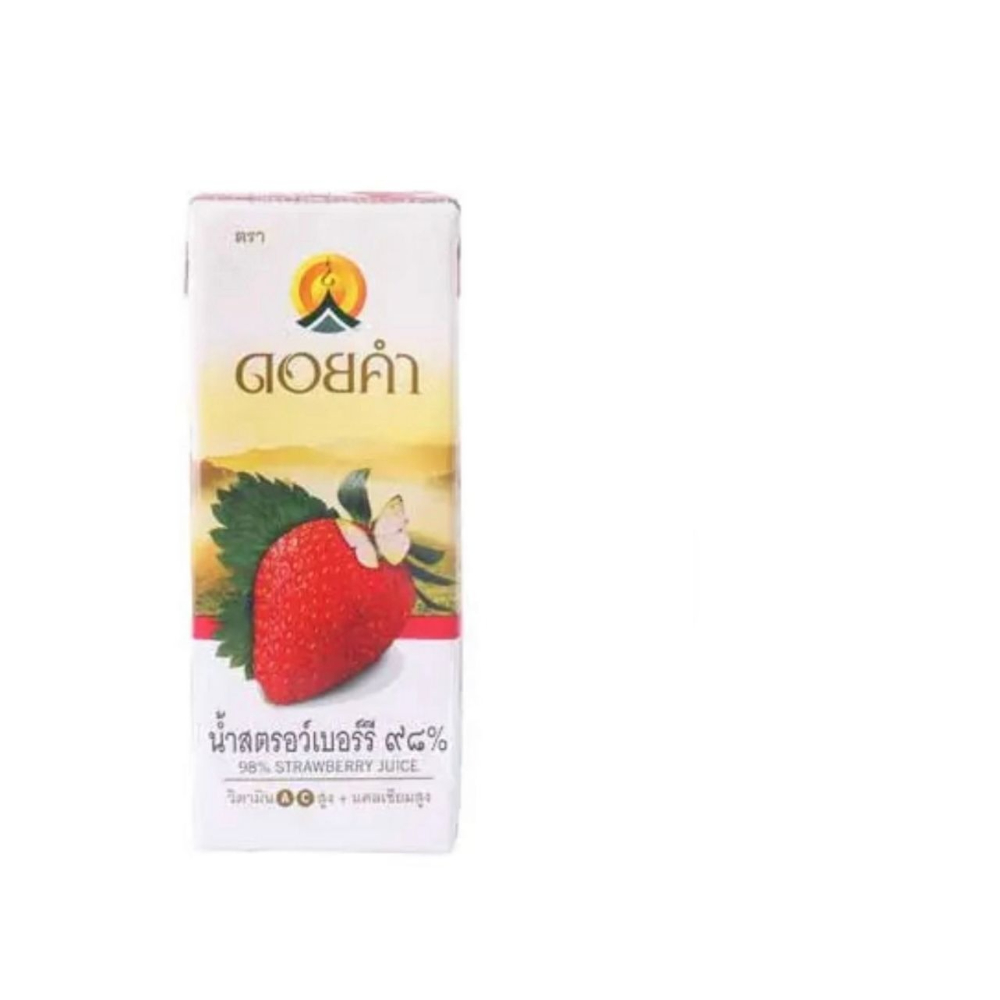 Thailand Doikham 98% Strawberry Juice 200ml 泰国Doikham 98%草莓汁200ml ...