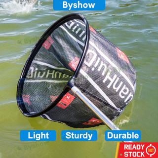 Byshow] Fine Mesh Fishing Net Pocket Ultra-Light Nylon Anti-Hanging Design  Catching Large Fish Competitive Fishing Tool Fish Net With Smooth Gems And  Ultralight Nylon Material Black Color Anti-Hanging Design For Catching Big