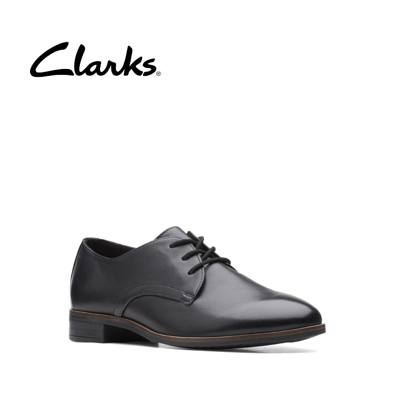 Clarks black lace on sale up shoes womens