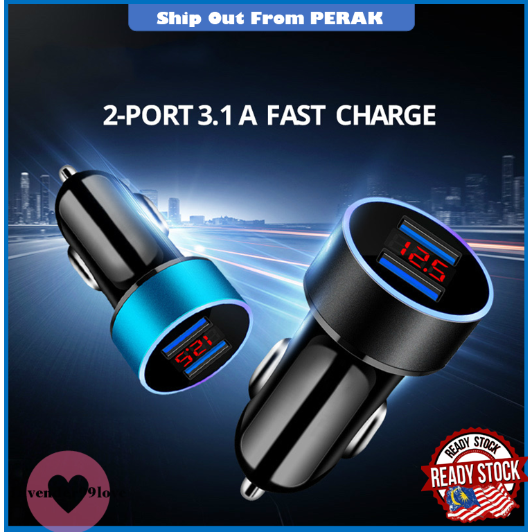 Dual Port USB Car Phone Charger Charging for Mobile Tablet USB Adapter ...