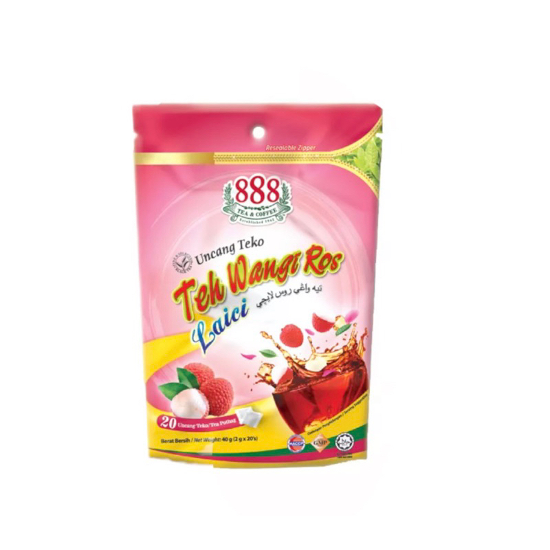 888 Teh Wangi Ros Lychee Pot Bag tea bag(2g x 20s) | Shopee Malaysia