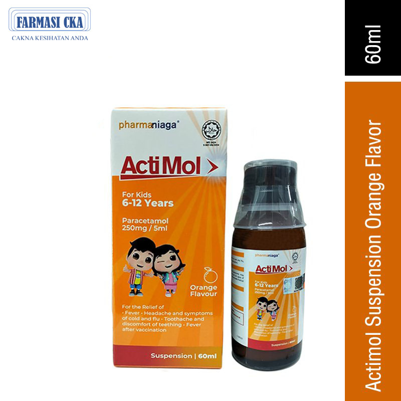 ACTIMOL SUSPENSION 250MG/5ML Orange | Shopee Malaysia