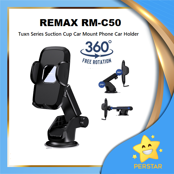 [ 100% ORIGINAL ] REMAX RM-C50 C59 CAR PHONE HOLDER , Rotate 360 ...