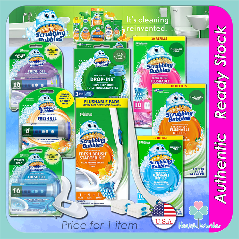 Scrubbing Bubbles Continuous Clean DropIns l Fresh Brush Toilet Bowl