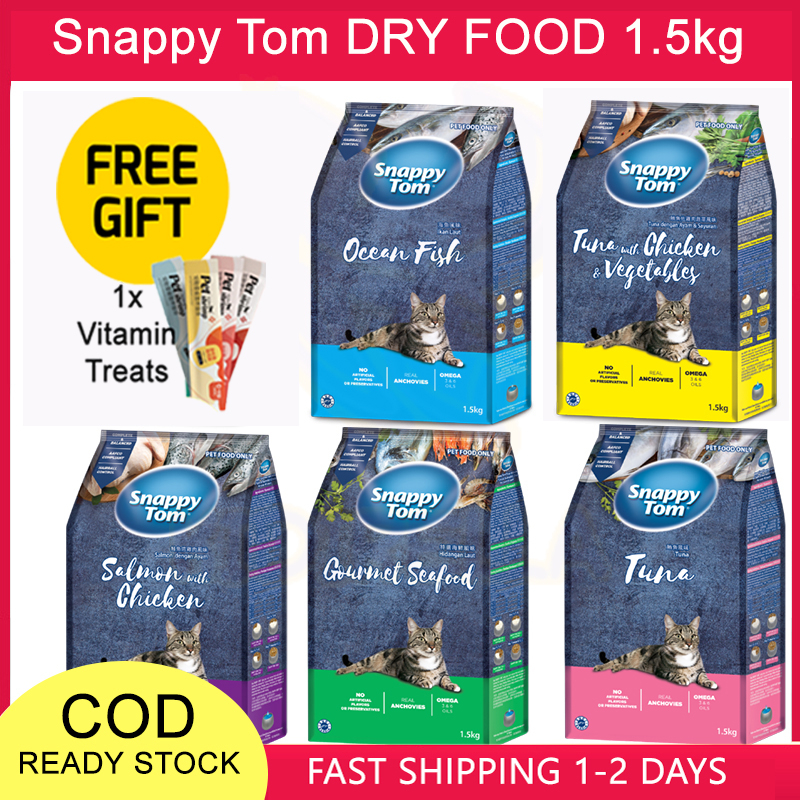 FREE GIFT 1.5kg Snappy Tom Dry Food Cat / Snappy Tom 1.5kg Kibbles ...